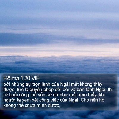 Rô-ma 1:20 VIE Bible Verse Image