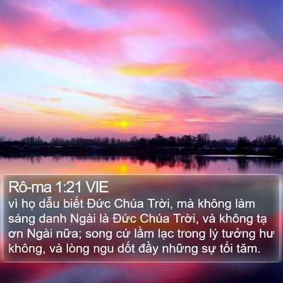 Rô-ma 1:21 VIE Bible Verse Image