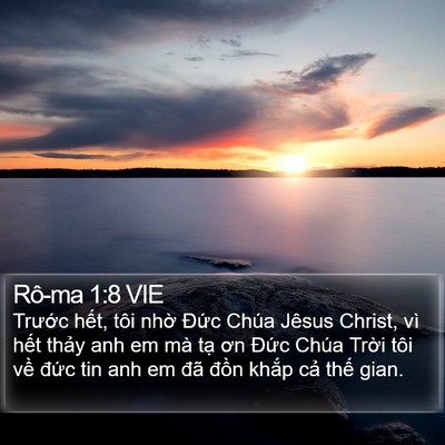 Rô-ma 1:8 VIE Bible Verse Image