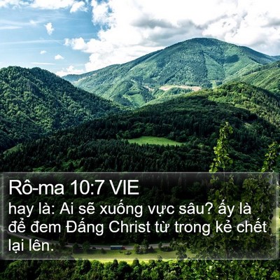 Rô-ma 10:7 VIE Bible Verse Image