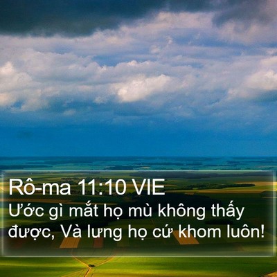Rô-ma 11:10 VIE Bible Verse Image