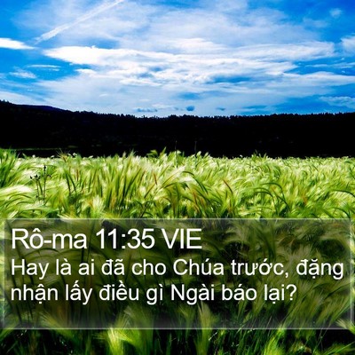 Rô-ma 11:35 VIE Bible Verse Image