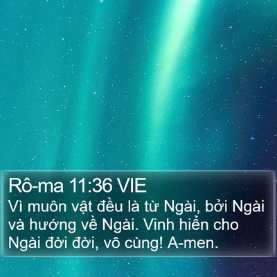 Rô-ma 11:36 VIE Bible Verse Image