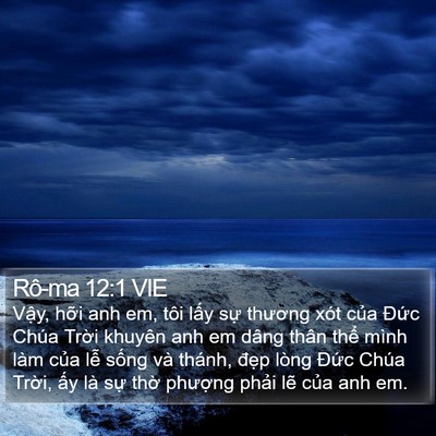 Rô-ma 12:1 VIE Bible Verse Image