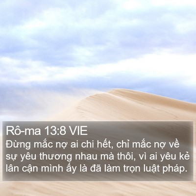 Rô-ma 13:8 VIE Bible Verse Image