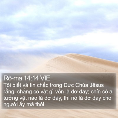 Rô-ma 14:14 VIE Bible Verse Image