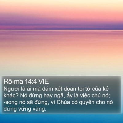 Rô-ma 14:4 VIE Bible Verse Image