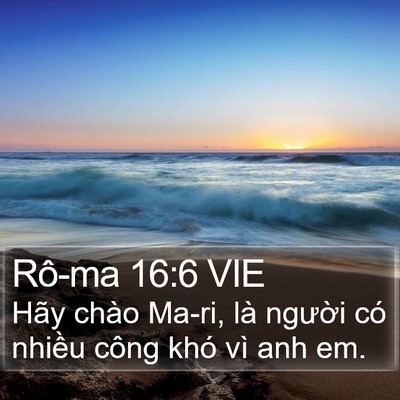 Rô-ma 16:6 VIE Bible Verse Image