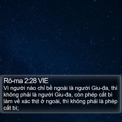 Rô-ma 2:28 VIE Bible Verse Image