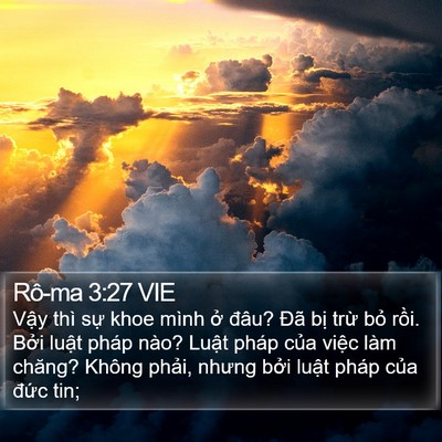 Rô-ma 3:27 VIE Bible Verse Image