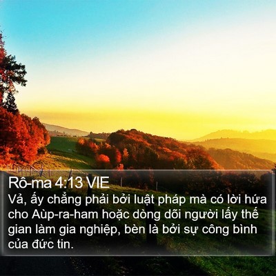 Rô-ma 4:13 VIE Bible Verse Image