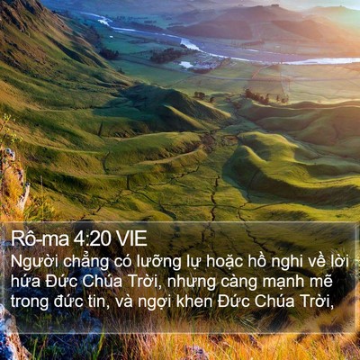 Rô-ma 4:20 VIE Bible Verse Image