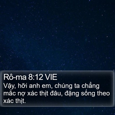 Rô-ma 8:12 VIE Bible Verse Image