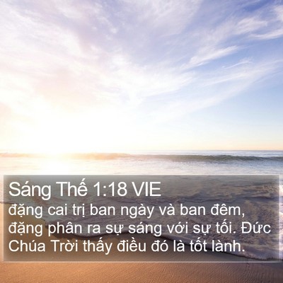 Sáng Thế 1:18 VIE Bible Verse Image