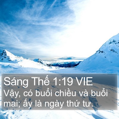 Sáng Thế 1:19 VIE Bible Verse Image