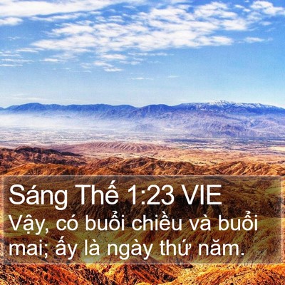 Sáng Thế 1:23 VIE Bible Verse Image
