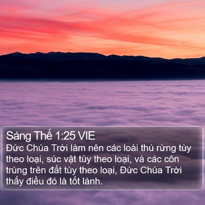 Sáng Thế 1:25 VIE Bible Verse Image