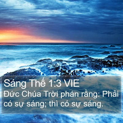 Sáng Thế 1:3 VIE Bible Verse Image