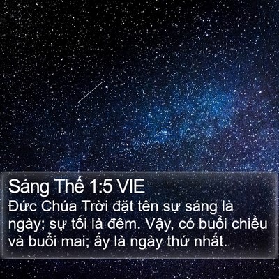 Sáng Thế 1:5 VIE Bible Verse Image