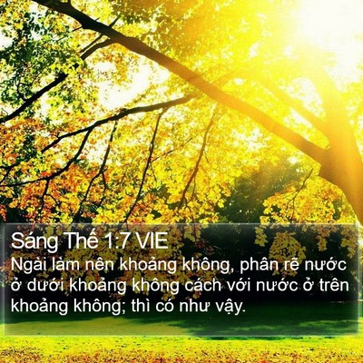 Sáng Thế 1:7 VIE Bible Verse Image
