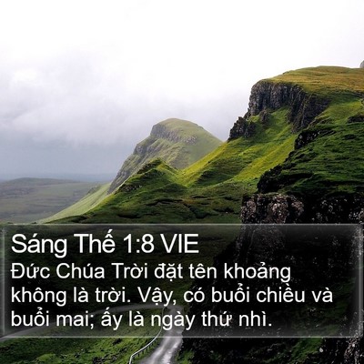 Sáng Thế 1:8 VIE Bible Verse Image