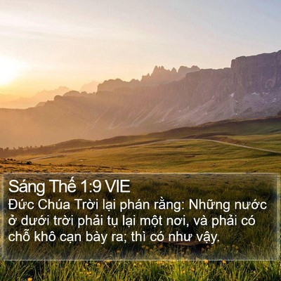 Sáng Thế 1:9 VIE Bible Verse Image