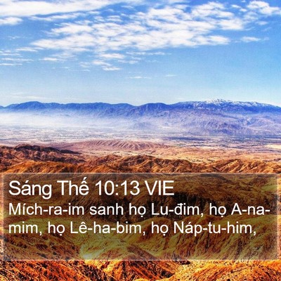 Sáng Thế 10:13 VIE Bible Verse Image