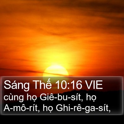 Sáng Thế 10:16 VIE Bible Verse Image