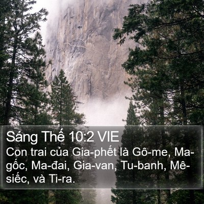 Sáng Thế 10:2 VIE Bible Verse Image