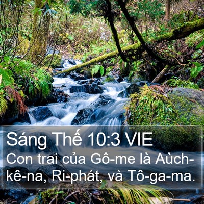 Sáng Thế 10:3 VIE Bible Verse Image