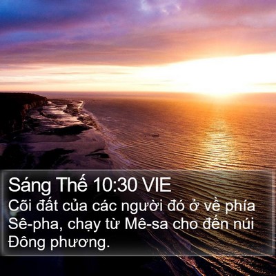 Sáng Thế 10:30 VIE Bible Verse Image