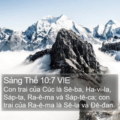 Sáng Thế 10:7 VIE Bible Verse Image