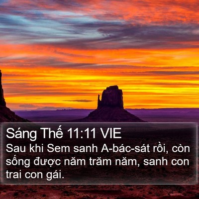 Sáng Thế 11:11 VIE Bible Verse Image