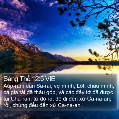 Sáng Thế 12:5 VIE Bible Verse Image