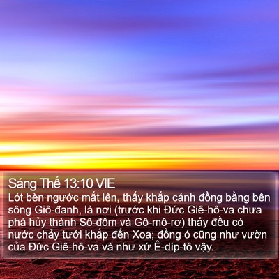 Sáng Thế 13:10 VIE Bible Verse Image