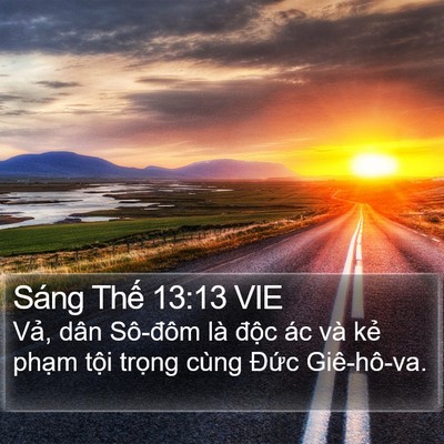Sáng Thế 13:13 VIE Bible Verse Image