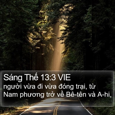Sáng Thế 13:3 VIE Bible Verse Image