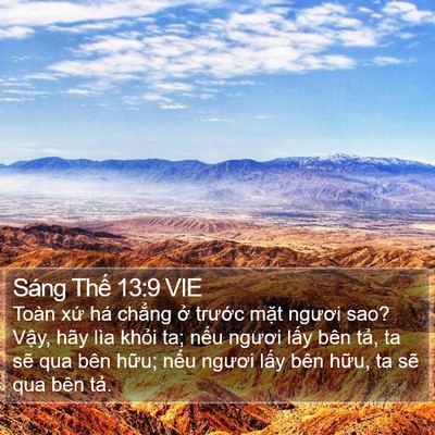 Sáng Thế 13:9 VIE Bible Verse Image
