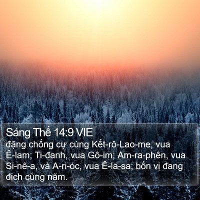 Sáng Thế 14:9 VIE Bible Verse Image