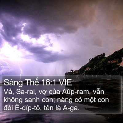 Sáng Thế 16:1 VIE Bible Verse Image