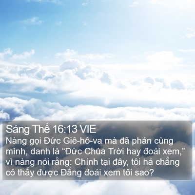 Sáng Thế 16:13 VIE Bible Verse Image