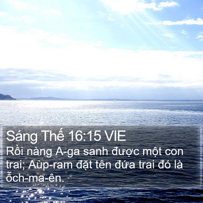 Sáng Thế 16:15 VIE Bible Verse Image
