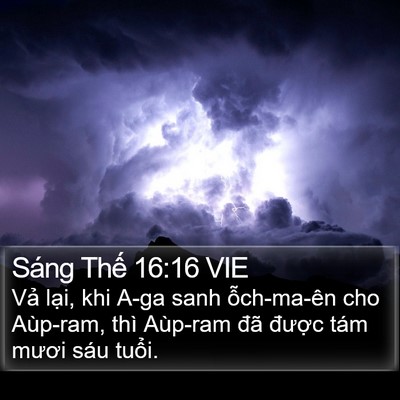 Sáng Thế 16:16 VIE Bible Verse Image