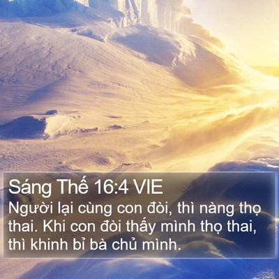 Sáng Thế 16:4 VIE Bible Verse Image