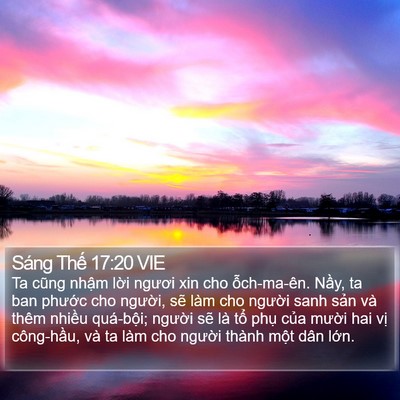 Sáng Thế 17:20 VIE Bible Verse Image