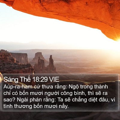 Sáng Thế 18:29 VIE Bible Verse Image
