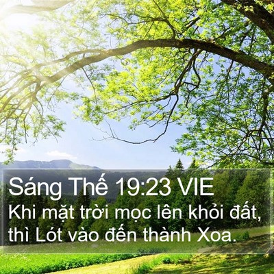 Sáng Thế 19:23 VIE Bible Verse Image