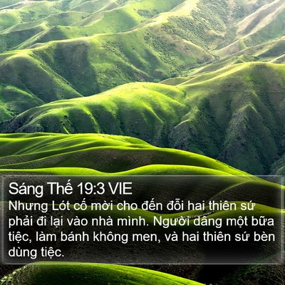 Sáng Thế 19:3 VIE Bible Verse Image