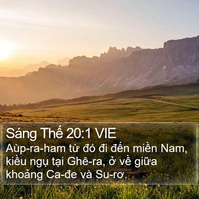 Sáng Thế 20:1 VIE Bible Verse Image