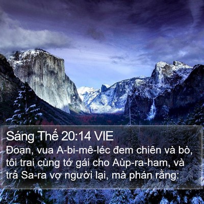 Sáng Thế 20:14 VIE Bible Verse Image